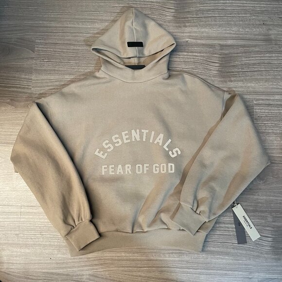 New-Fear of God Essentials Hoodie Dusty Beige - Picture 1 of 6